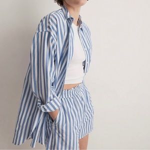NWOT Madewell Signature Poplin Oversized Shirt